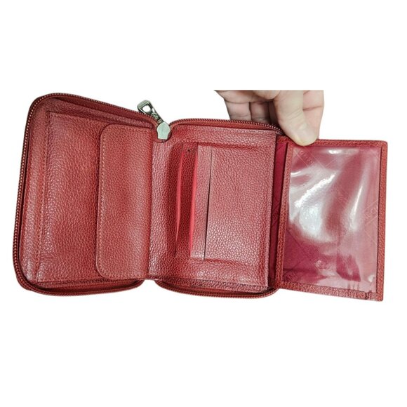 LONGCHAMP Leather Zip Wallet ID Card Holder Organizer Bifold Purse Compartment - Picture 5 of 15